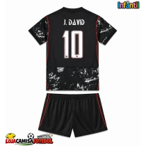 Camisa de Futebol Canadá Jonathan David #10 Equipamento Secundário Infantil Mundo 2026 Manga Curta (+ Calças curtas)